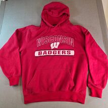 Colosseum Wisconsin Badgers Hoodie Men’s M Red NCAA Sweatshirt - €19,84 EUR