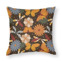 Mondxflaur Flowers Pillow Case Covers for Sofas Polyester Decorative Home - £8.82 GBP+
