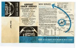 Airport Coach Service Brochure LAX and Orange County to Disneyland 1966 - £17.13 GBP