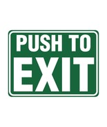 Industrial Decals Horizontal Vinyl Push to Exit High Quality Thick 6 mil... - $9.37 CAD+