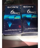 Used  Sony T-120 VE  VHS Videotape 6 Hours Premium Grade Lot Of 6 - €12,08 EUR