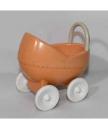 Vintage Little Tikes Dollhouse Pink &amp; White Baby Buggy Carriage Stroller... - £13.73 GBP