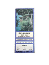 1984 Oklahoma Sooners Vs Kansas State Wildcats Ticket Troy Aikman Bosworth - £15.02 GBP