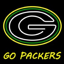 New Green Bay Packers Go Packers Neon Sign 24&quot;x20&quot; Ship - £199.83 GBP
