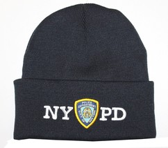 NYPD Winter Hat Police Badge New York Police Department Navy &amp; White One... - £12.67 GBP