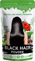 Black Henna For Hair Women Hair Powder Long lasting Colour Smoothness 50g - £12.41 GBP