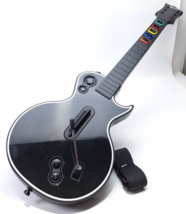Guitar Hero PS3 Wireless Black Gibson Les Paul 95121.805 With Strap *NO DONGLE - £38.10 GBP