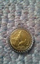 000 2013 Round Coin Pendant American Indian Relief Council Silver Tone &amp;... - $9.99