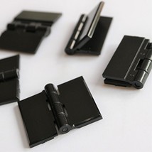 Pack of 5 x BLACK Acrylic Hinges 32mm x 38mm BLACK Hinges, Continuous Ac... - $14.35