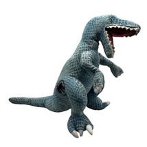 Jurassic Park World Blue T-Rex Velociraptor Dinosaur 18&quot; Plush Stuffed Animal - £10.35 GBP