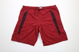 Vintage Nike Mens XL Thrashed Travis Scott Mini Swoosh Hiking Shorts Red - $29.65