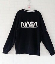 Nasa Space Logo Astronaut American Flag On Sleeve Unisex Jumper Sweatshirt 2XL - £10.47 GBP