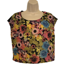 H&amp;M Floral Top Sleeveless Shell Size 4 Boho Hipster Tank Y2K 90s Style - £7.37 GBP