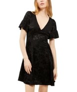 MSRP $175 Michael Kors Petite Satin Fit &amp; Flare Dress Black Size Petite - $33.57 CAD