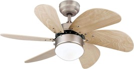 Westinghouse Lighting 7224000 Turbo Swirl Indoor Ceiling Fan with Light, 30 - $145.99