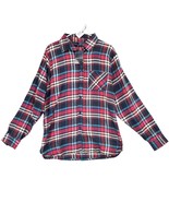 NWT Madison Taylor Women&#39;s L Plaid Flannel Button Up Shirt, Gorpcore Grunge - $27.16 CAD