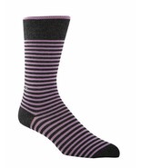 CALVIN KLEIN CK Striped Crew Socks Luxurious Cotton Grey / Lilac ( SZ 7-... - £51.85 GBP