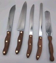 Cutco 5 Knife Set No 22 23 24 25 28 Chef Butcher Carving Slicing Wood Handles  - £64.53 GBP
