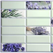 Dundee Deco PG7037 Violet Green Faux Lavender Flowers, 3.1 ft x 1.6 ft, PVC 3D W - £8.07 GBP+