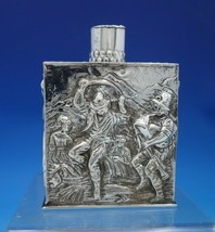 Dutch Sterling Silver Decanter w/ Figural Dutch Scenes 5&quot; x 3 1/2&quot; x 2&quot; (#6779) - £238.93 GBP