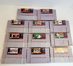 Lot of 11 Super Nintendo Entertainment System SNES Sports Games Cartridge Only - £55.26 GBP