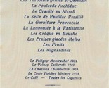 Premiere Communion French Restaurant Menu Ribbon 1934  - £12.44 GBP