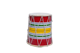 Baby doori Dholak musical instrument colour multi 8 inch dholki dhol han... - £43.82 GBP