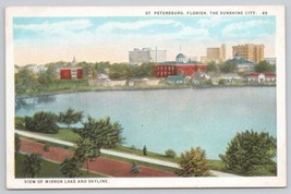 Postcard St. Petersburg Florida View Mirror Lake And Skyline Curt Teich Co. - £2.81 GBP