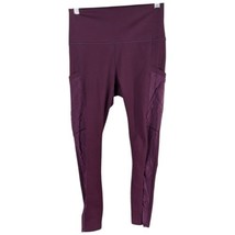 Fabletics Burgundy Capri Leggings High Rise Size XS Workout Yoga (Flaw) - $279.89 MXN