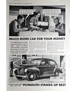 PLYMOUTH - 1940 Vintage Print Ad - Stands Up Best  - &quot;Built To Take The ... - $10.94