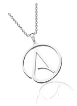 Atheist Necklace Stainless Steel Atheism Symbol Sign - £38.17 GBP