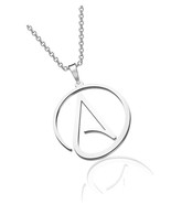 Atheist Necklace Stainless Steel Atheism Symbol Sign - £37.24 GBP