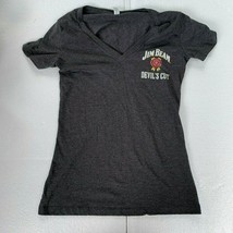 Jim Beam Devil&#39;s Cut Women&#39;s V-Neck T-Shirt - Size Medium - $12.86