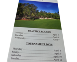 Masters 2010 Spectator Guide, Friday Tee Sheet, Misc. Materials/Brochures - $18.99