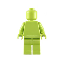 HGF Pale Green Blank Plain Minifigure Fast Shipping Gift  - £5.65 GBP