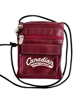 Roots Canada Leather Satchel Bag Olympic Team 2002 Vintage Red  - $44.10