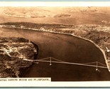 RPPC Aerial View Tacoma Narrows Bridge Pre Collapse TACOMA WA 1942 Postc... - $15.31