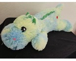 Greenbrier Dinosaur Plush Stuffed Animal Green Blue Red Heart Spikes Horns - £31.63 GBP