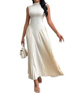 Women's Long Sleeveless A-Line Dress, Apricot, XS-L, Formal &amp; Evening, P... - $48.02