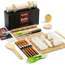 Delamu Sushi Making Kit, Upgrade 22 in 1 Sushi Maker Bazooker Roller Kit... - $39.99