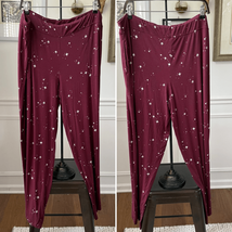 NWOT Soma Cool Nights Burgundy Star Celestial PJ Pajama Pants $54 XXL - $25.92