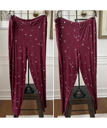 NWOT Soma Cool Nights Burgundy Star Celestial PJ Pajama Pants $54 XXL - $477.66 MXN