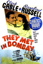 Clark Gable and Rosalind Russell in They Met in Bombay 16x20 Canvas Giclee - $69.99