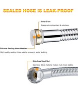 Shower Hose 59 Inches 304 Stainless Steel Chrome Shower Hose Attachment - £10.27 GBP