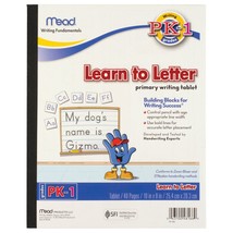 Mead Kids Learn To Letter Tablet, Pre-K - 1St Grade Workbooks With Lined Paper,  - £18.87 GBP