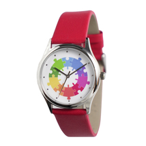 Puzzels Watch Red Straps Gender Free Shipping worldwide - £33.02 GBP