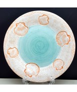 Cardinal Sand and Sea Salad Plate 8-1/4&quot; Peach-Pink Shells and Turquoise... - £13.66 GBP