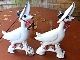 Rare Howes Foundry Mother Goose Andirons 3009 Boston Glass Eyes Enamel F... - $1,064.25