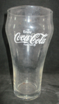 Enjoy Coca-Cola Glass Clear Glass Cup - Coke White Letter 6.5&quot;x3&quot; - £2.75 GBP