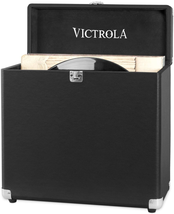 Vintage Vinyl Record Storage And Carrying Case Fits All Standard Records Black  - £29.41 GBP